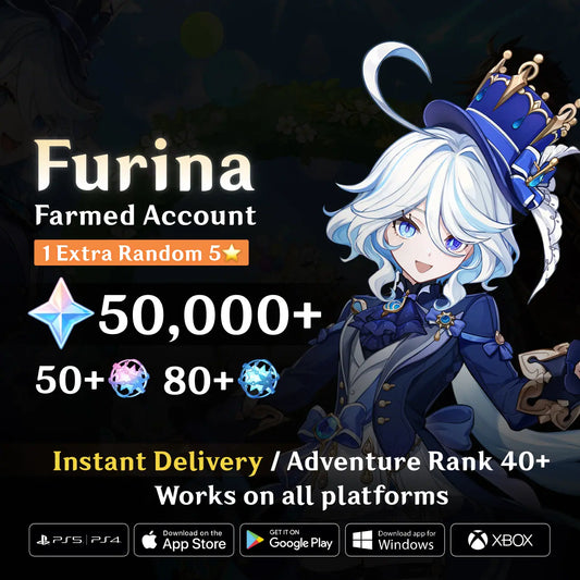 Furina Farmed Account with Primogems and Random 5 Star