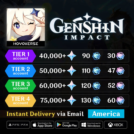 Genshin Impact Starter Account with Primogems | America Server