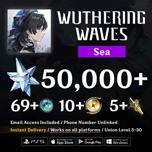 WuWa SEA Server Reroll Account with Astrites and 5★ Selector